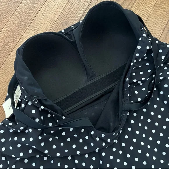 St. John’s Bay Slender One Piece Swim Dress Polka Dot Size 20W - Picture 3 of 5